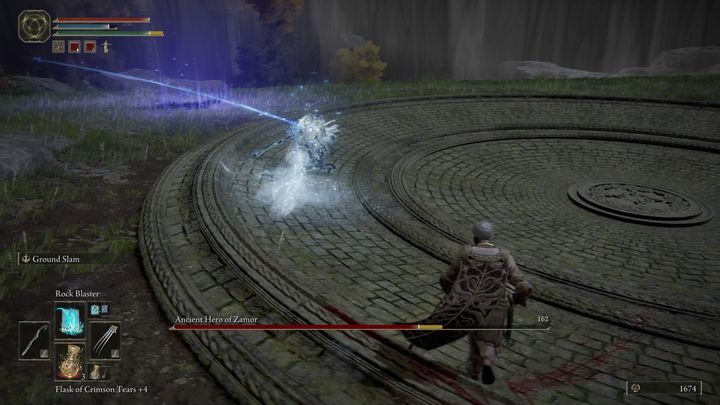 If you create more than three projectiles, Zamor will avoid the first one, because while creating the fourth spell, the first one will already materialize and start flying at the opponent - Elden Ring: How to beat Ancient Hero of Zamor? - Elden Ring: All bosses in Weeping Peninsula - Elden Ring Guide