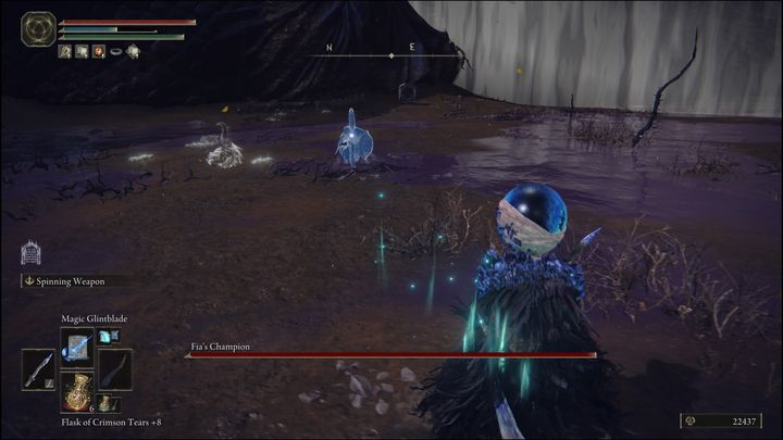 The first opponent, the Fia's Champion, will start running towards you right away - Elden Ring: How to beat Fias Champions? - Elden Ring: All bosses in Deeproot Depths - Elden Ring Guide
