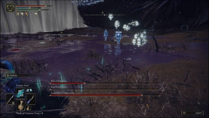 Watch out for Lionel, because his spell that creates several skulls has great tracking - Elden Ring: How to beat Fias Champions? - Elden Ring: All bosses in Deeproot Depths - Elden Ring Guide