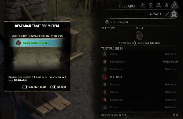 Trait discovery for Woodworking. - Traits | Provisioning - Provisioning - The Elder Scrolls Online Guide
