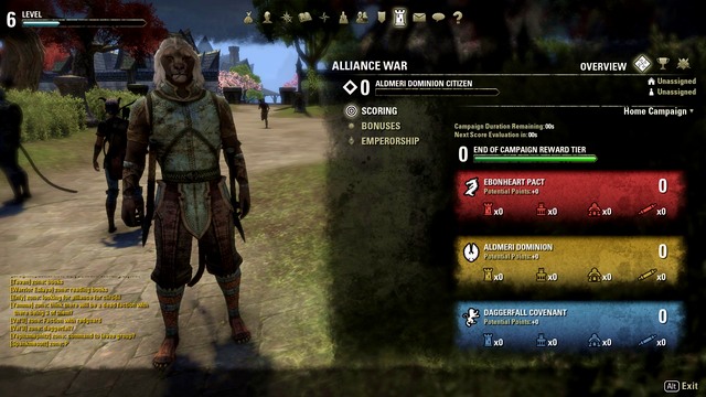 The campaign window in the menu - ESO: Player vs. Player - ESO in 10 Easy Steps - The Elder Scrolls Online Guide