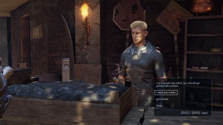 After returning to Scrappy and providing information about the gas source, he will ask you to get 5 gas masks - Elex 2: Gas in the Mine (Tavar) - walkthrough - Tavar - Elex 2 Guide