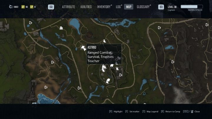 Astrid is a huntress located to the northwest of the Fort - Elex 2: Skill Trainers - list - World Map - Elex 2 Guide