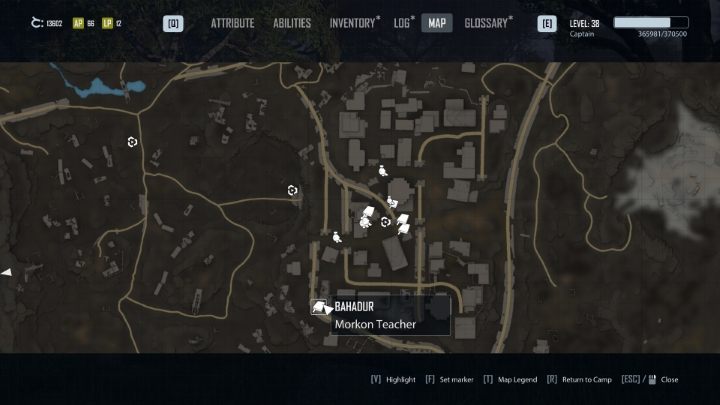 Bahadur will only train you after you join the Morkons - Elex 2: Skill Trainers - list - World Map - Elex 2 Guide