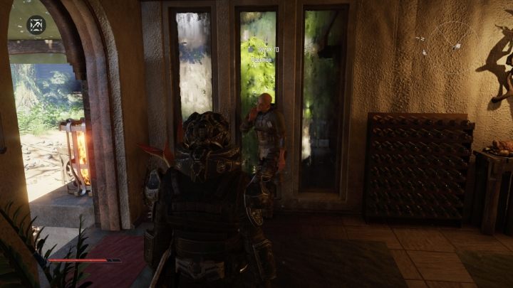 A character named Doorman is guarding the entrance to Chloe's bar in the Fort - Elex 2: Skill Trainers - list - World Map - Elex 2 Guide