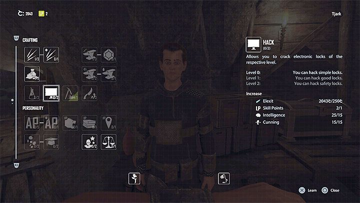 The skill you are looking for is called Hack - Elex 2: Hacking and opening safes - hacking mini-game - Basics - Elex 2 Guide