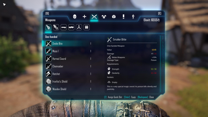 In Elex, equipment is divided into three main categories – Weapons, Armor and Items - Elex: Inventory - Gameplay basics - Elex Game Guide