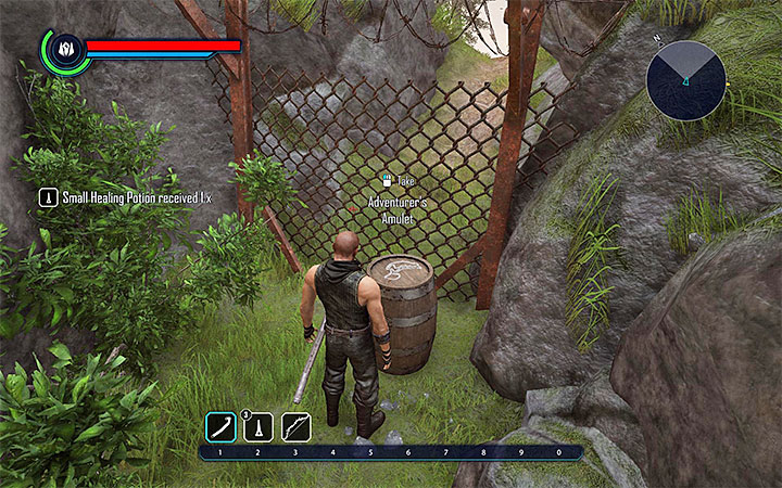 Before you enter the building, it would be a good idea to head left and explore the hill - Elex: Survive - Walkthrough - Chapter 1: The Hunt Begins - Elex Game Guide