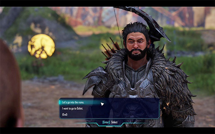 The decision whether to explore the ruins - Elex: Survive - Walkthrough - Chapter 1: The Hunt Begins - Elex Game Guide