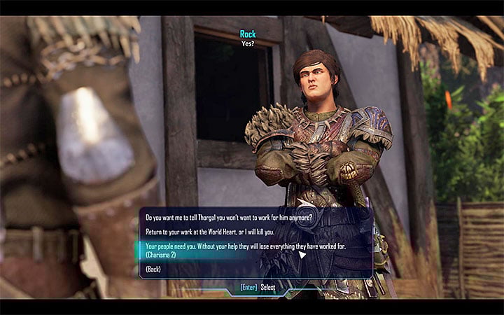 Use Charisma or simply beat up Rock to convince him to return to the Berserkers. - Elex: The Missing Man - Walkthrough - Edan - Elex Game Guide