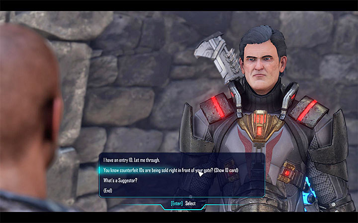 Use a counterfeit ID card or tell Gregor that someone is producing fake cards - Elex: Locked Out - Walkthrough - Abessa - Elex Game Guide