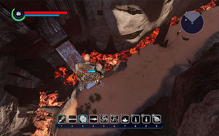 You’ll have to head west of The Fort and find the hideout in the gorge with lava, as shown on the screenshot above - Elex: On Behalf of the Claws - Walkthrough - Abessa - Elex Game Guide