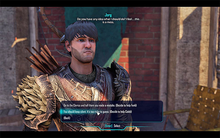 During the conversation with Jorg you can help Fenk (the Separatists) or Caleb (the Berserkers) - Elex: Minor quests in Domed City - Walkthrough - Abessa - Elex Game Guide