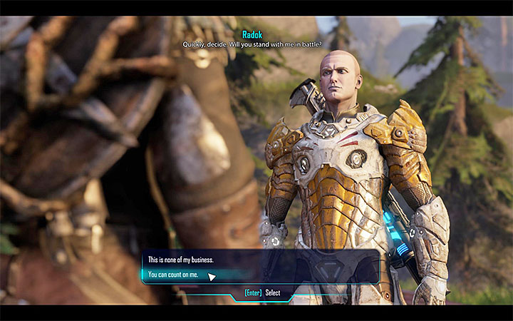 Help Radok in getting rid of the Clerics or attack him - Elex: Minor quests in Domed City - Walkthrough - Abessa - Elex Game Guide