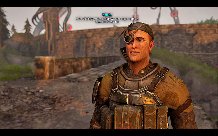 Bomby is near the bridge to Domed City - Elex: For a Handful of Shards [Ray] - Walkthrough - Companion quests - Elex Game Guide