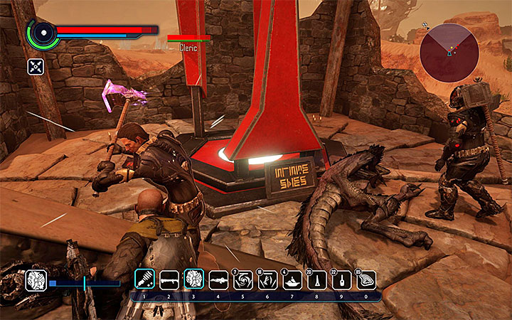 Eliminate the pilgrims near one of the altars - Elex: Receiving Enforcer Rank (The Outlaws) - Walkthrough - Outlaws - Elex Game Guide