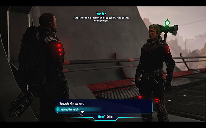 Rejecting Xanders offer is a better choice - Elex: Reaching Legate Rank (The Clerics) - Walkthrough - The Clerics - Elex Game Guide