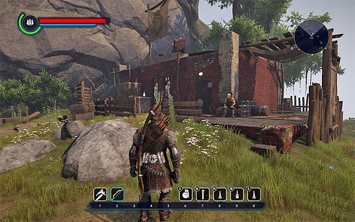 The destroyed building on the cliff provides shelter for a group of hunters - Elex: A Berserker Warrior [Duras] - Walkthrough - Companion quests - Elex Game Guide