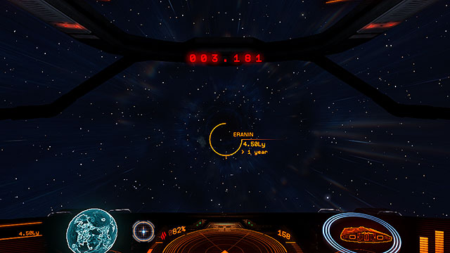 When the countdown is over, the ship will get to the hyperspace - Frame Shift Drive - Travelling - Elite: Dangerous - Game Guide and Walkthrough