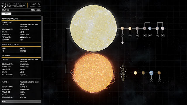 If you are interested in the complex details concerning the particular system, just press System view button which shows up after you hover your cursor over the star - Galaxy Map - Travelling - Elite: Dangerous - Game Guide and Walkthrough