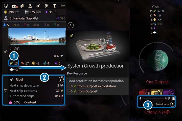Getting colony status takes some time. - Colonization, migration and evacuation in Endless Space 2 - Gameplay basics - Endless Space 2 Game Guide