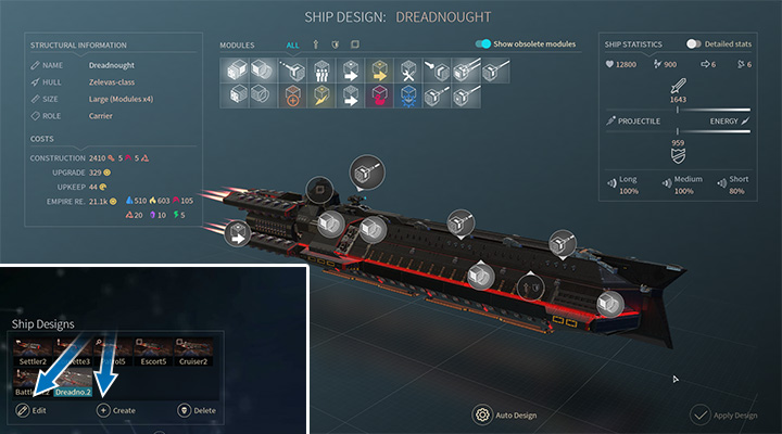 In the game you can find a rather simple ship editor - Modules and ship designs in Endless Space 2 - Fleet and Army - Endless Space 2 Game Guide