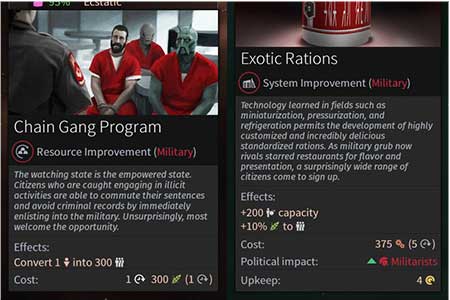 The initial options that can help you raise your Manpower. - Manpower in Endless Space 2 - Gameplay basics - Endless Space 2 Game Guide