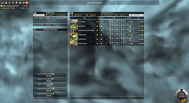 The market window. - Market | Empire management - Empire management - Endless Legend Game Guide