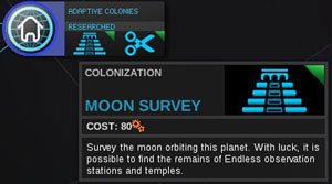 Then in the Planet View which initiate the researched technology - Moons - Planet View - Endless Space - Game Guide and Walkthrough