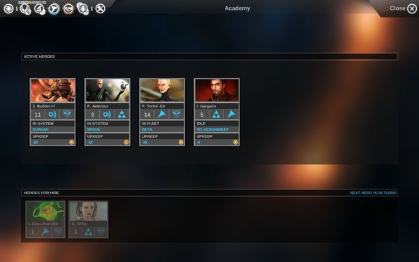 After researching the specific technology, your hero cap will be increased about 2 - Academy - heroes - Academy - Heroes - Endless Space - Game Guide and Walkthrough