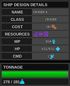 The most important information about the ship in one chart: class, cost, HP and tonnage - Fleet - Endless Space - Game Guide and Walkthrough