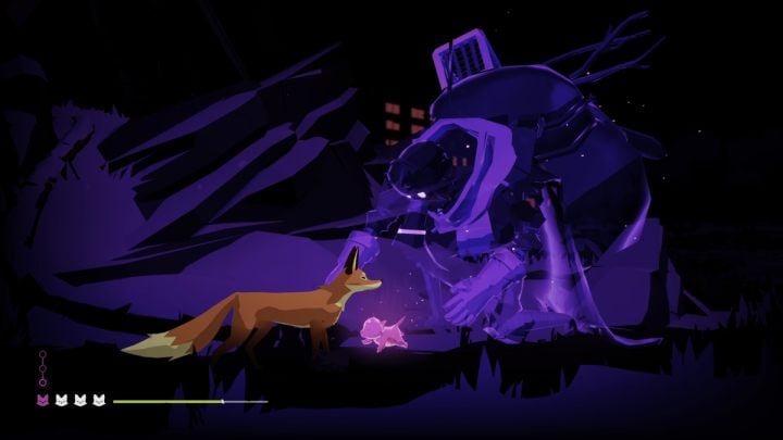 When you come out of the lair during the 3rd night, a purple line will appear on the screen - Endling: Nights 1-3 - walkthrough - Walkthrough - Endling Guide, Walkthrough