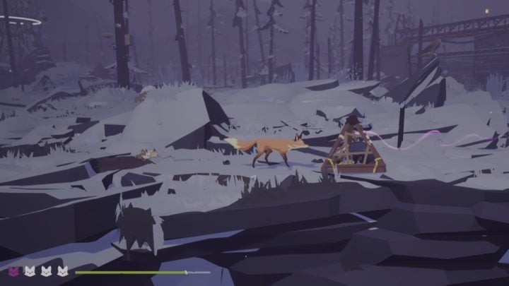 Following the new trail of the abducted fox, you will encounter a trapped badger - Endling: Nights 7-9 - walkthrough - Walkthrough - Endling Guide, Walkthrough