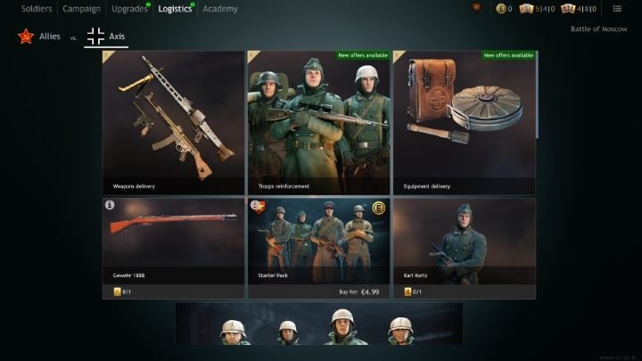 New weapons and equipment can be found in the Logistics tab. - Enlisted: New weapons and equipment - how to get and upgrade? - FAQ - Enlisted Guide