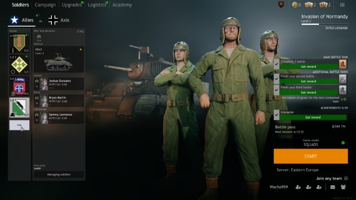 Go to the Soldiers tab and click the three dots icon. - Enlisted: New troops - how to unlock and send to the battle? - FAQ - Enlisted game guide
