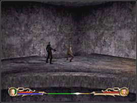 Now come back to bridge and climb up on the cornice, then create a road by drawing blocks out of the wall - Darza's fortress - Levels - Eragon - Game Guide and Walkthrough