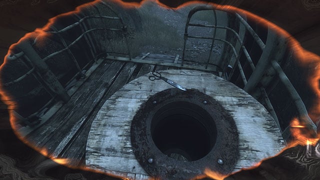 Exit the building and approach the high rock that you can see opposite the stairs - Suicide | Walkthrough - Walkthrough - The Vanishing of Ethan Carter Game Guide & Walkthrough