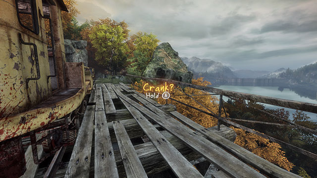 Along the tracks, you will reach the bridge with an old trolley at the other end - Death on tracks | Walkthrough - Walkthrough - The Vanishing of Ethan Carter Game Guide & Walkthrough