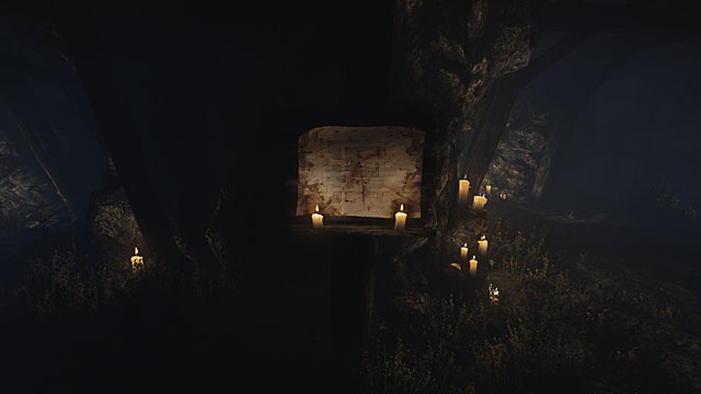 Keep going ahead, up until you reach the map - the X symbol marks your current position (there are several maps, they make it easier to navigate, because the corridors are similar to each other) - Ancient god | Walkthrough - Walkthrough - The Vanishing of Ethan Carter Game Guide & Walkthrough