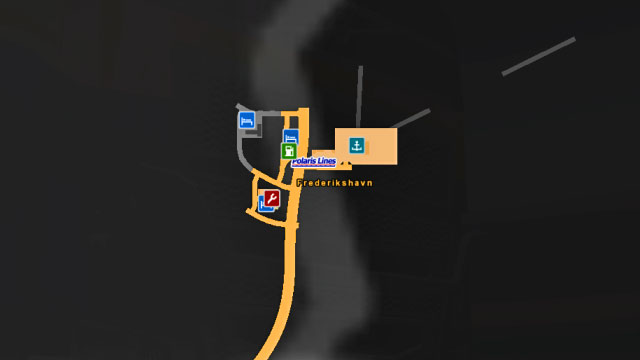 Map of the city. - ETS 2: Scandinavia - Denmark | Cities - Cities - Euro Truck Simulator 2: Scandinavian Expansion Game Guide