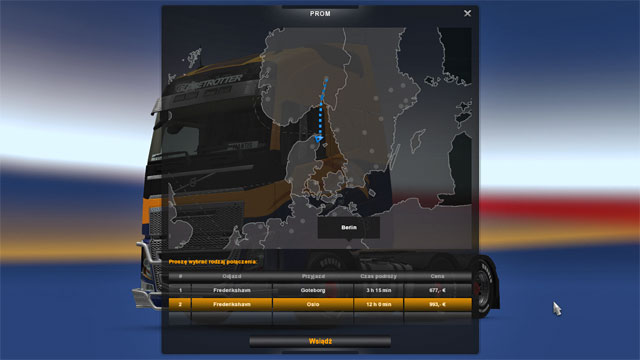 You can travel to two locations from this town - to Oslo (Norway) and to Goteborg (Sweden) - ETS 2: Scandinavia - Denmark | Cities - Cities - Euro Truck Simulator 2: Scandinavian Expansion Game Guide