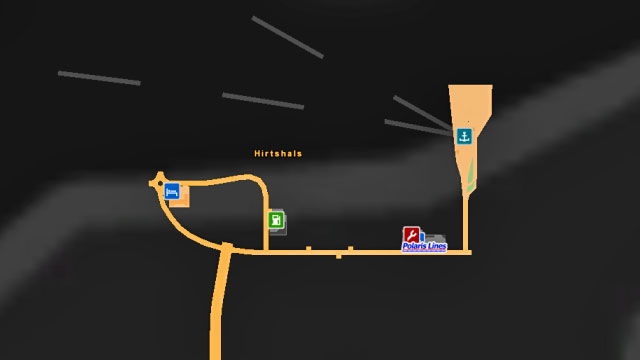 Map of the city. - ETS 2: Scandinavia - Denmark | Cities - Cities - Euro Truck Simulator 2: Scandinavian Expansion Game Guide