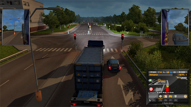There are two dual carriageway roads with traffic lights leading to the city centre - ETS 2: Scandinavia - Sweden (part 2) | Cities - Cities - Euro Truck Simulator 2: Scandinavian Expansion Game Guide