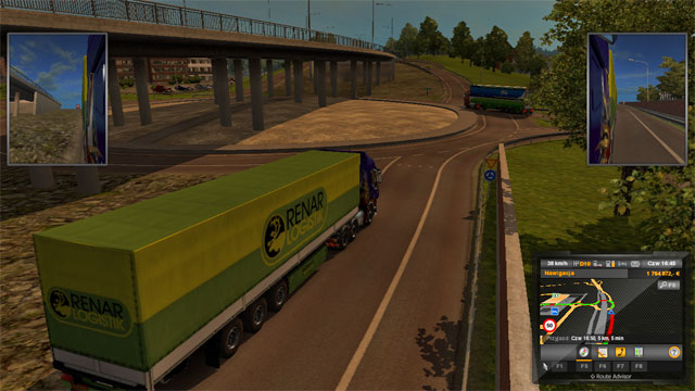 After leaving the motorway, you drive onto a huge roundabout from which you can get to the city centre - ETS 2: Scandinavia - Sweden (part 2) | Cities - Cities - Euro Truck Simulator 2: Scandinavian Expansion Game Guide