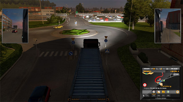 Despite the town being small, there are several roundabouts here - ETS 2: Scandinavia - Sweden (part 2) | Cities - Cities - Euro Truck Simulator 2: Scandinavian Expansion Game Guide