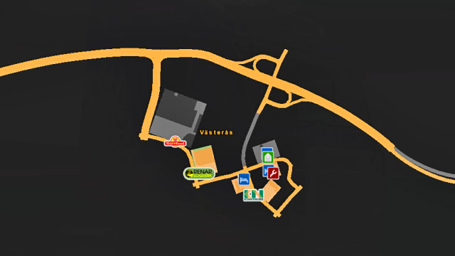 Map of the city. - ETS 2: Scandinavia - Sweden (part 2) | Cities - Cities - Euro Truck Simulator 2: Scandinavian Expansion Game Guide