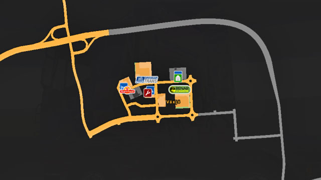 Map of the city. - ETS 2: Scandinavia - Sweden (part 2) | Cities - Cities - Euro Truck Simulator 2: Scandinavian Expansion Game Guide