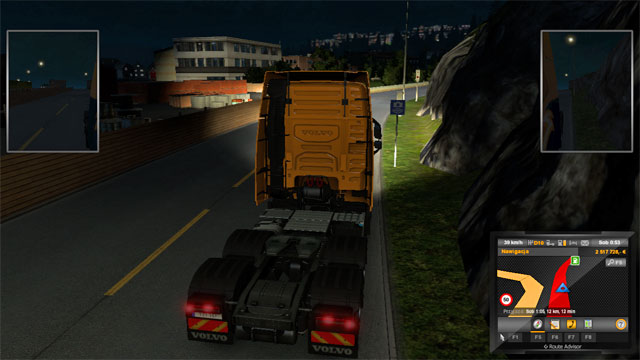 When driving north, watch out for photo radars around the gas station (you will see a small sign) - ETS 2: Scandinavia - Norway | Cities - Cities - Euro Truck Simulator 2: Scandinavian Expansion Game Guide