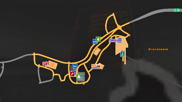Map of the city. - ETS 2: Scandinavia - Norway | Cities - Cities - Euro Truck Simulator 2: Scandinavian Expansion Game Guide