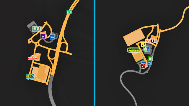 Map of Oslo. - ETS 2: Scandinavia - Norway | Cities - Cities - Euro Truck Simulator 2: Scandinavian Expansion Game Guide